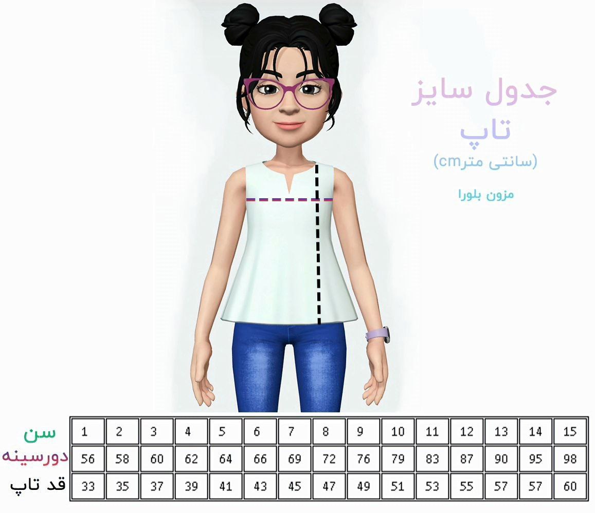 سایزبندی تاپ